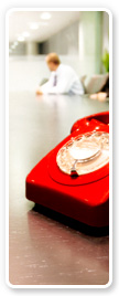 Telephone in a boardroom